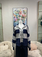 Navy Striped Rugby Sweatshirt