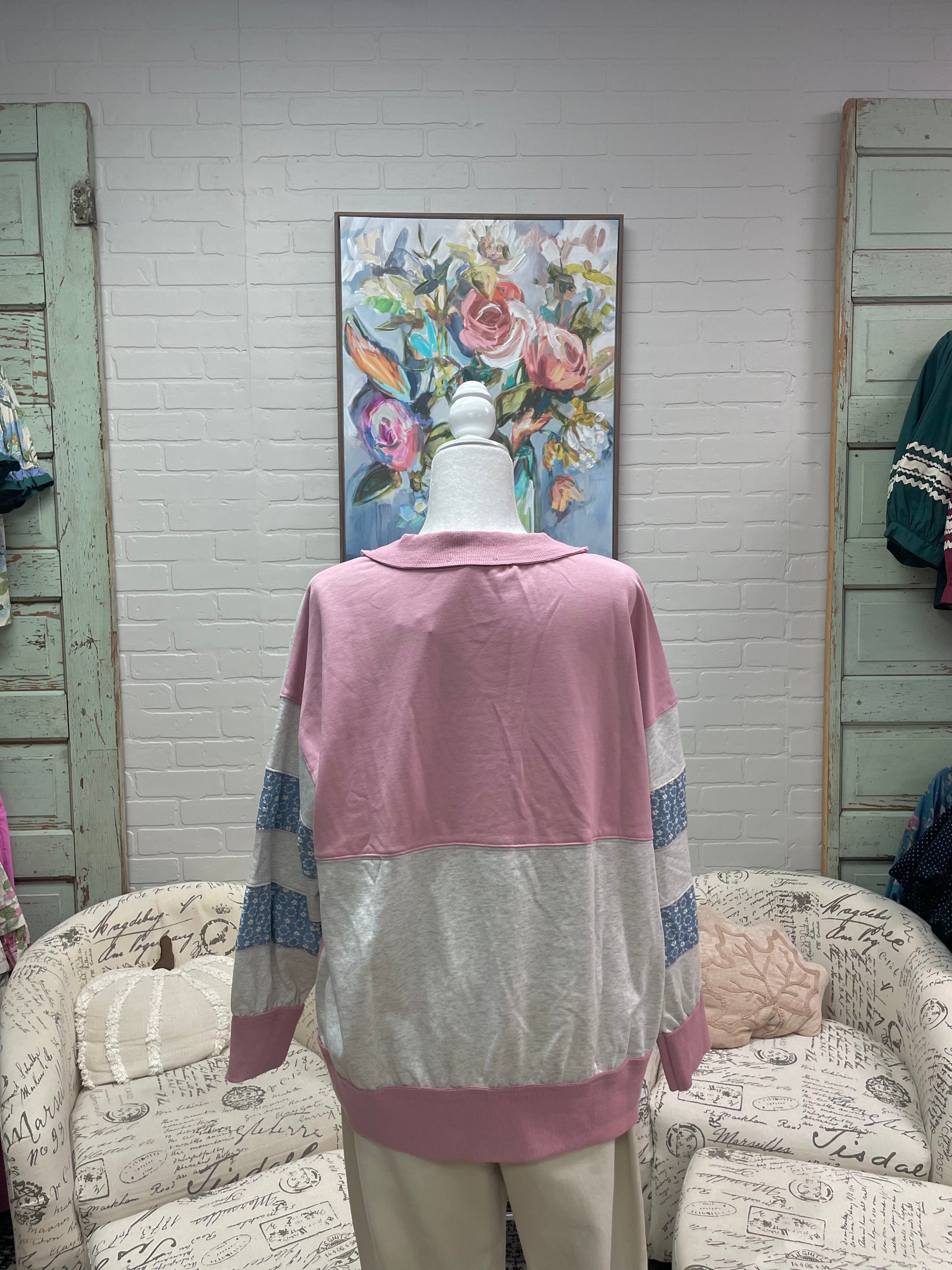 Retro Patchwork Sweatshirt