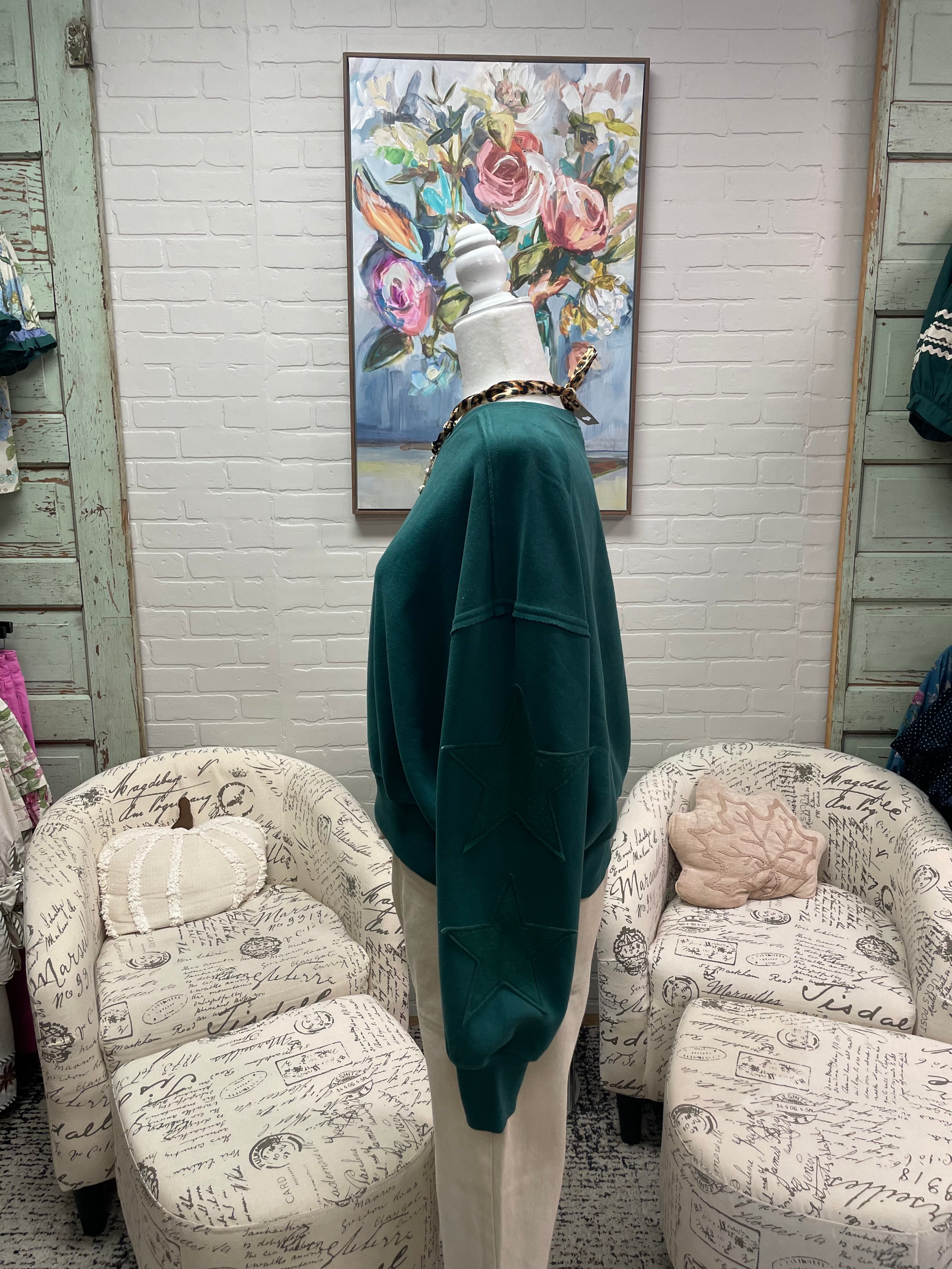 Green Star Patch Sweatshirt