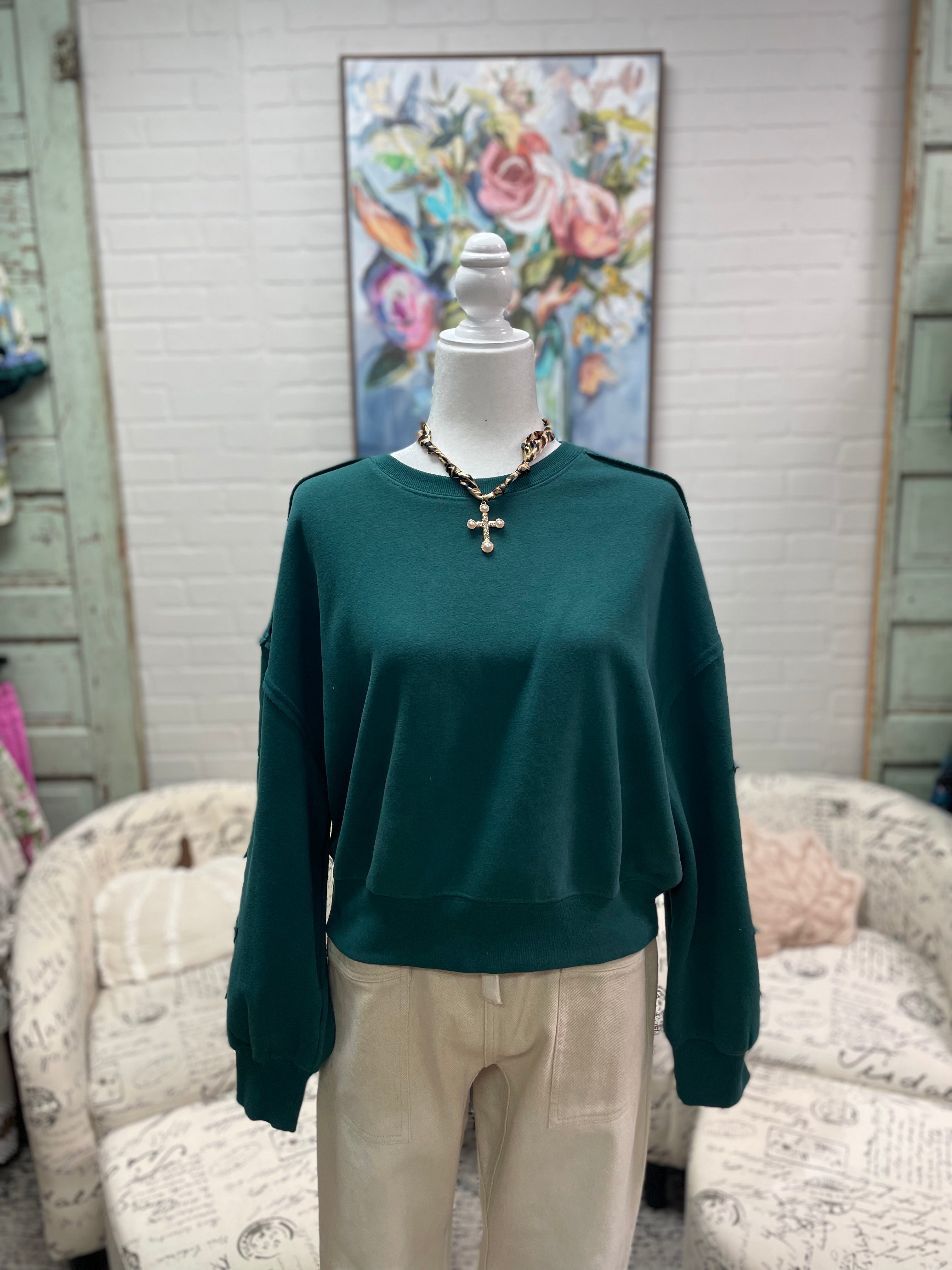 Green Star Patch Sweatshirt