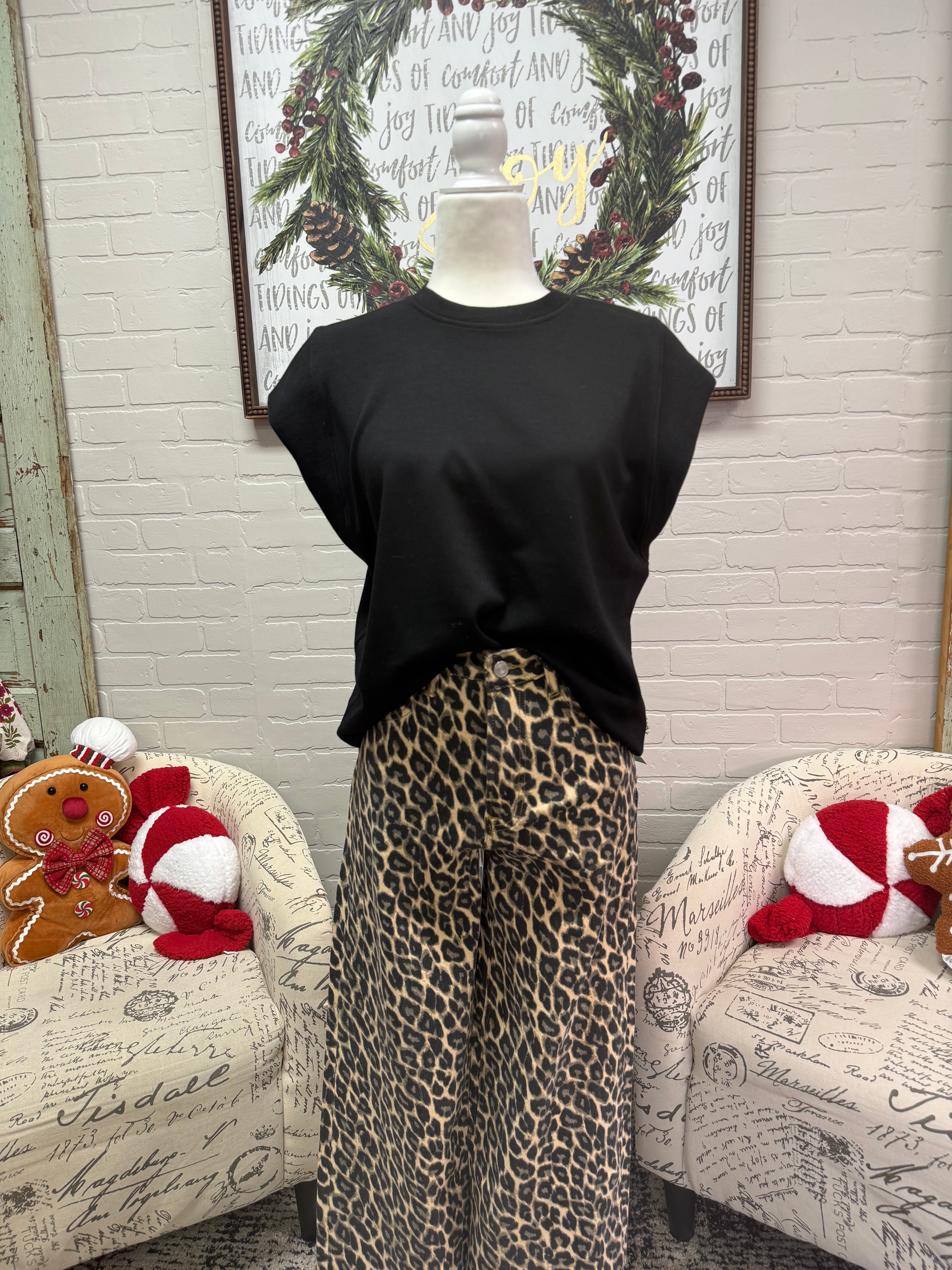 Black Cap Sleeve Top