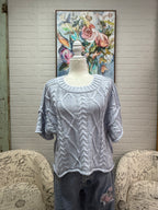 Light Blue Short Sleeved Sweater