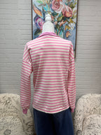 Pink Striped Long Sleeved Top