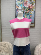 Pink & Cream Striped Sweater