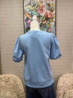Blue Short Sleeved Sweatshirt