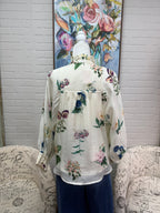 Cream Floral Button Down