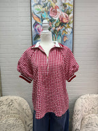 Red Gingham Top