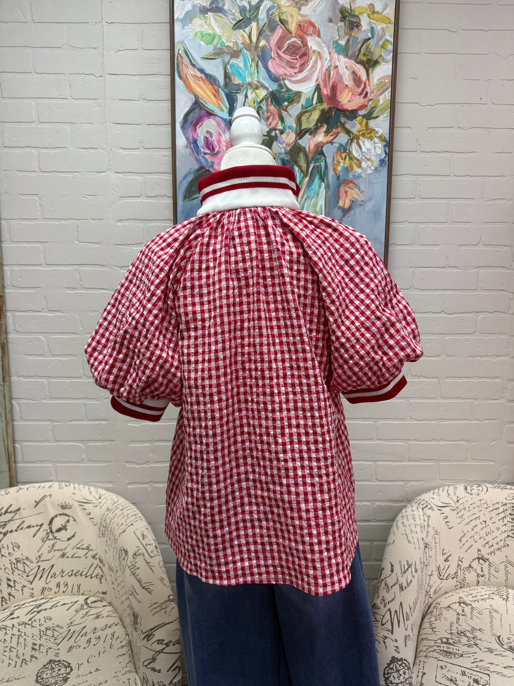 Red Gingham Top