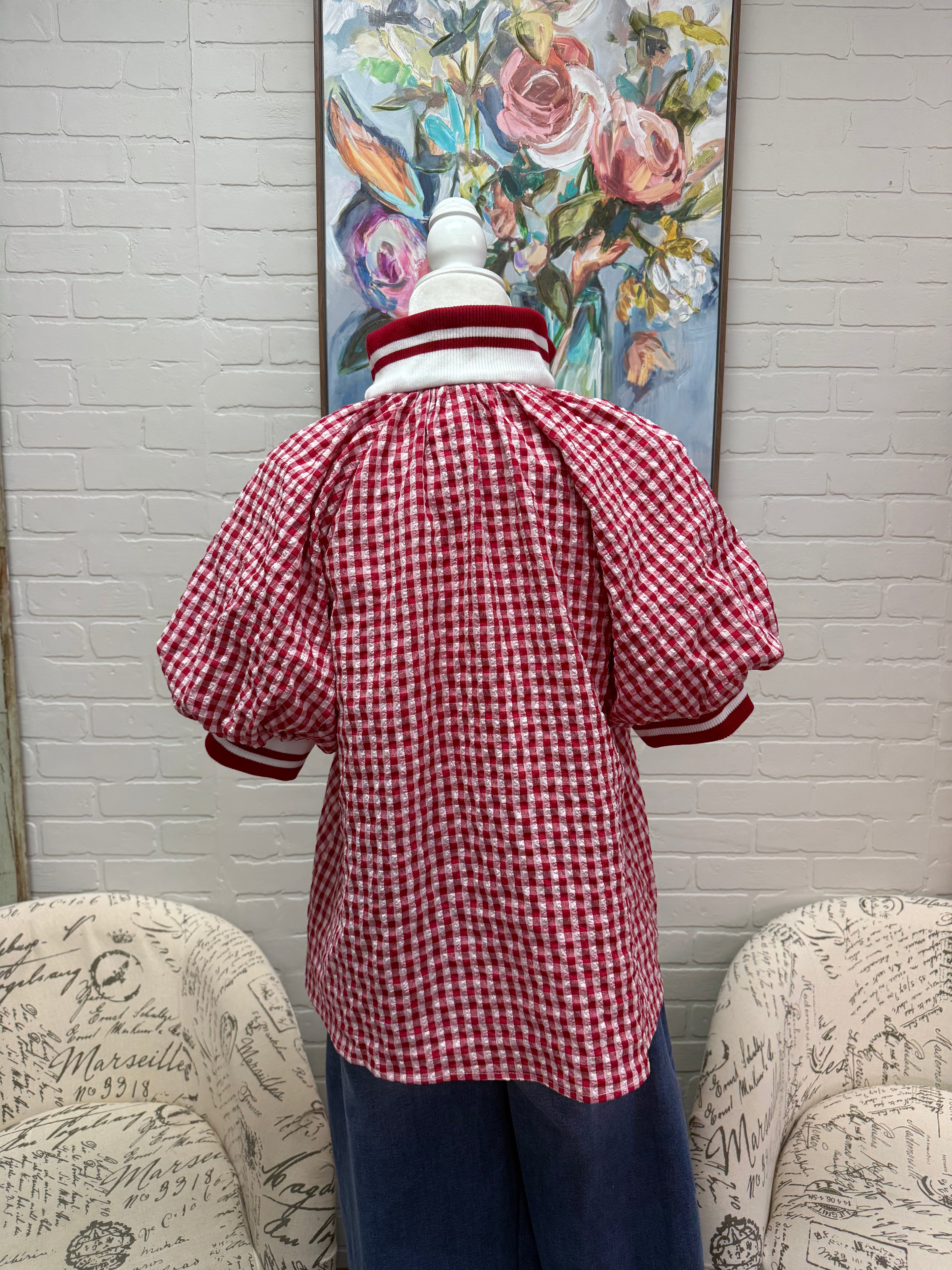 Red Gingham Top