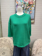 Green 3/4 Sleeve Sweater