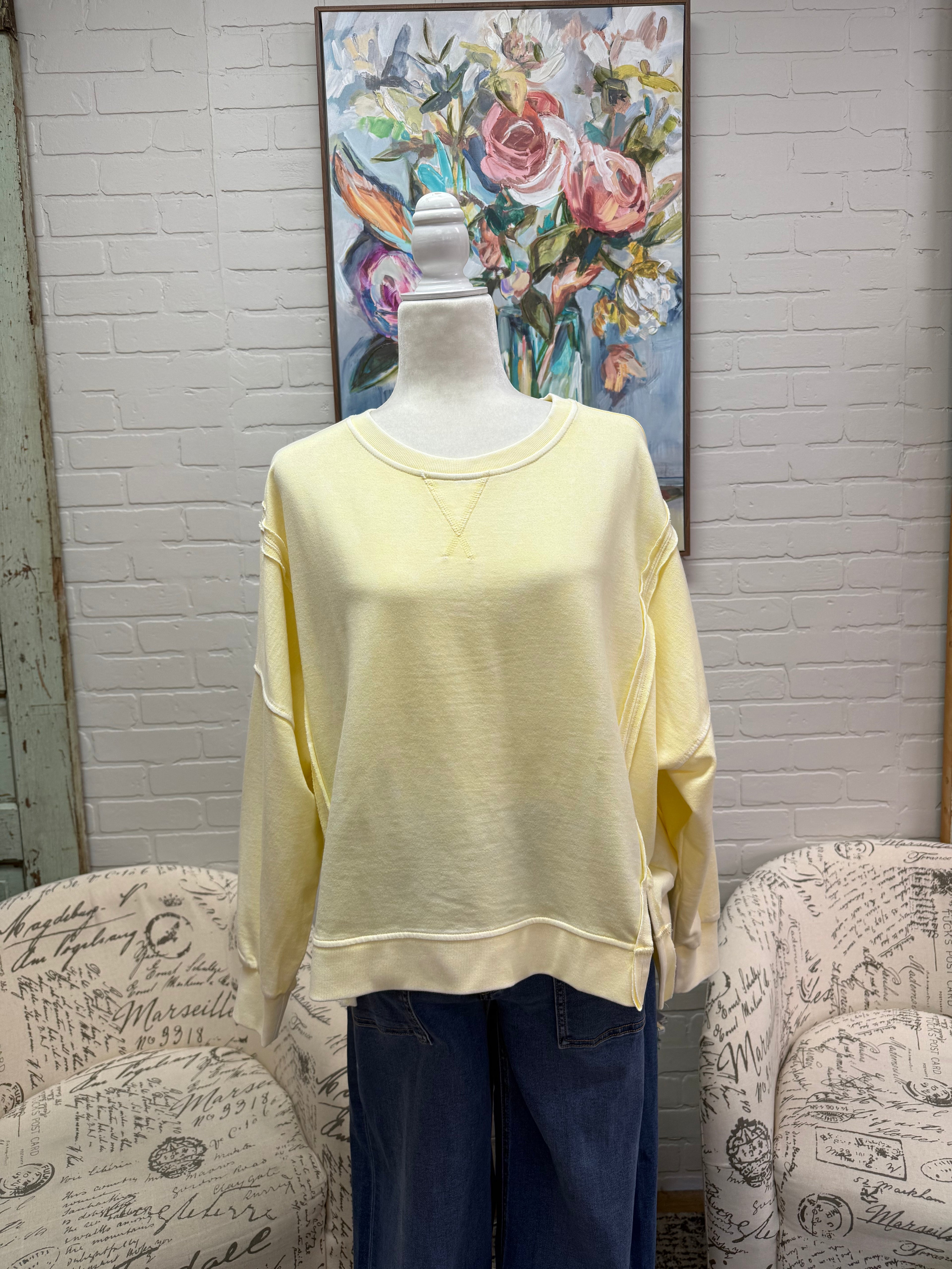 Butter Yellow Sweatshirt