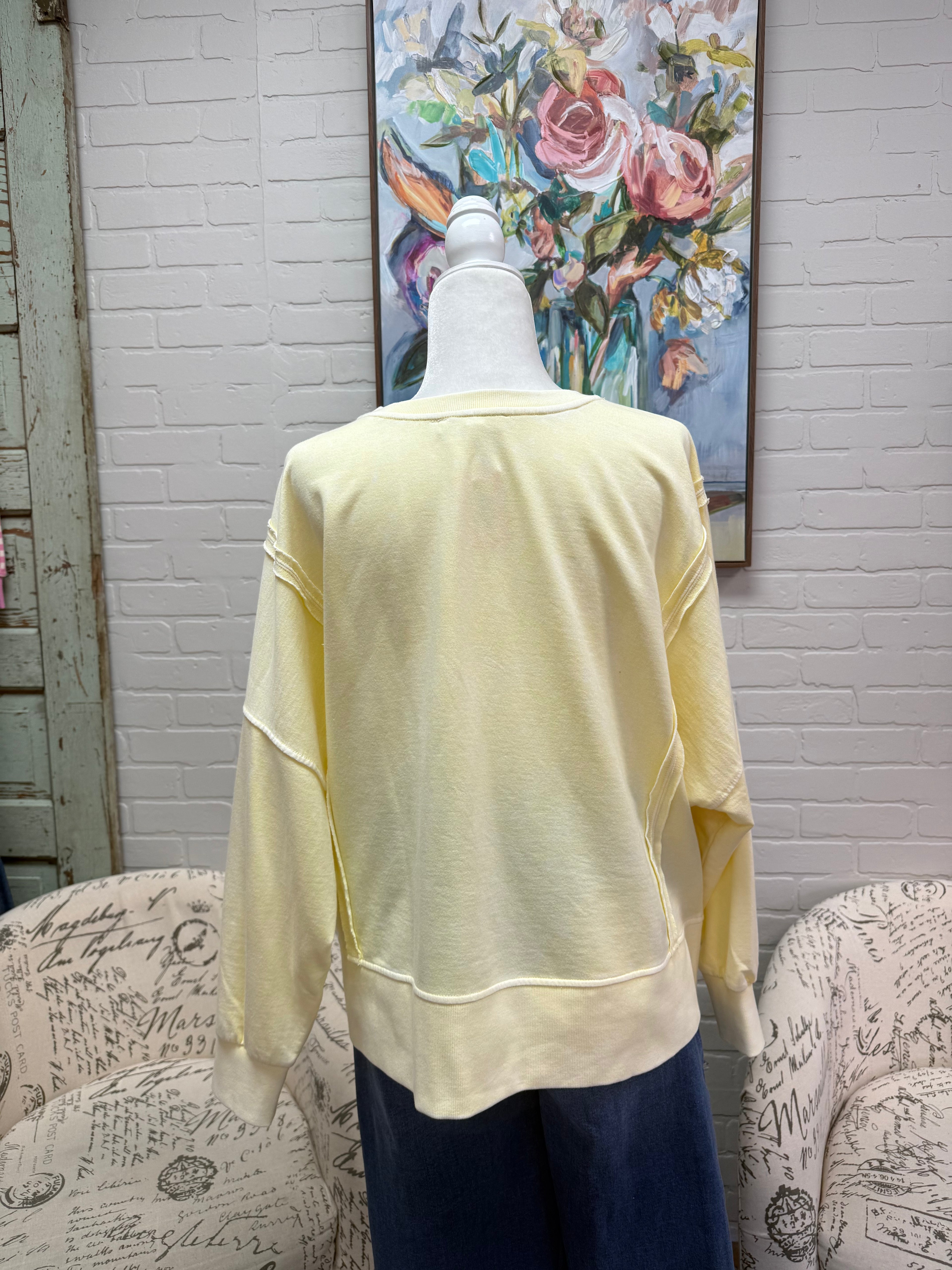 Butter Yellow Sweatshirt