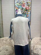 Denim Sleeved Sweatshirt