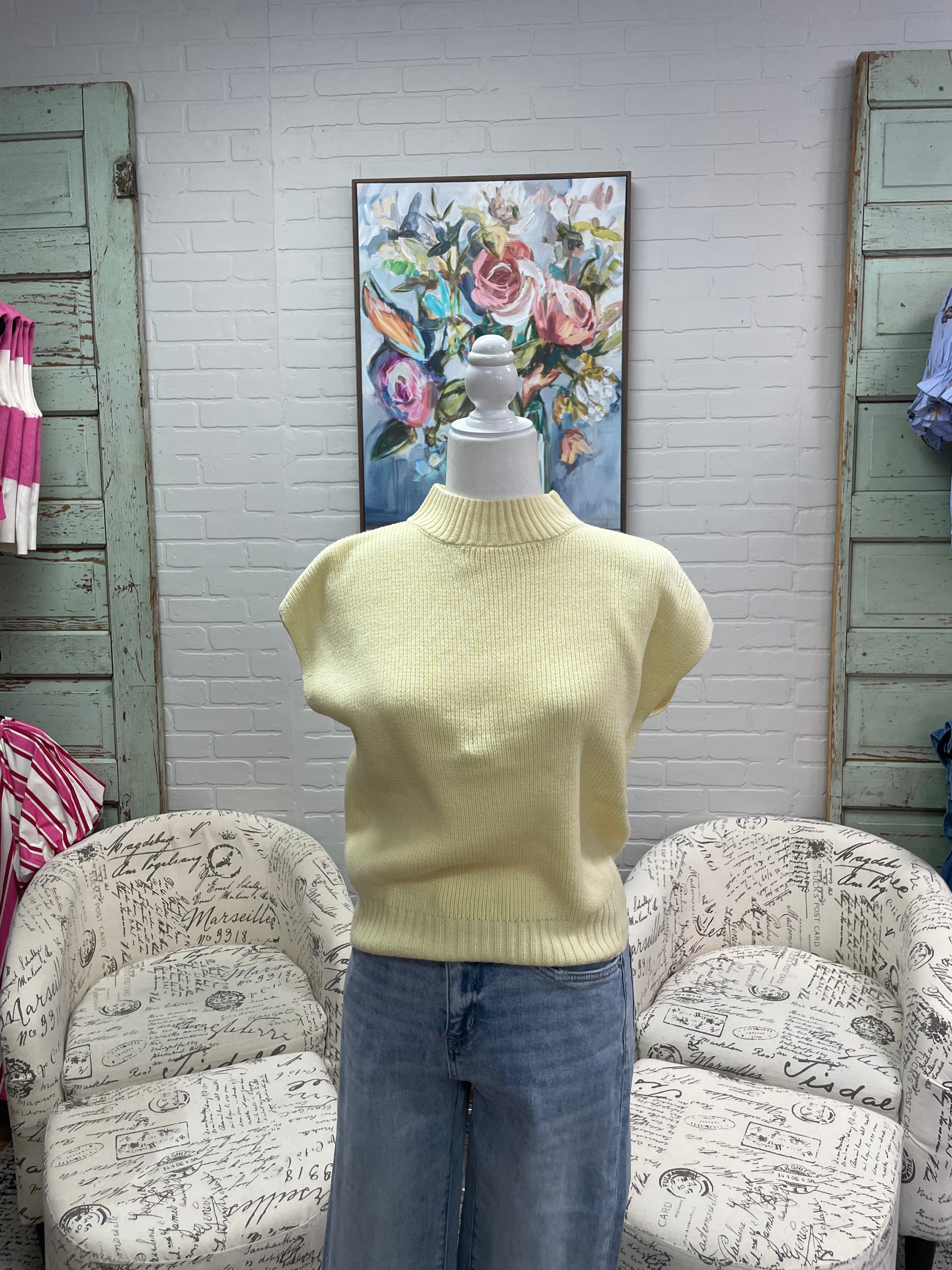 Yellow Sleeveless Sweater