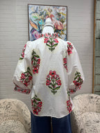 Cream Floral Blouse