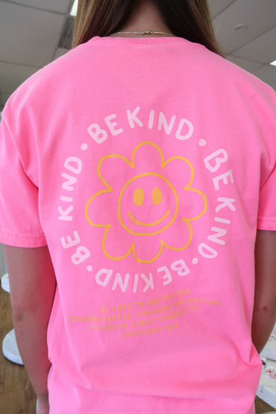 Be Kind Tee - Neon Pink