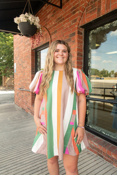 Multicolor Striped Dress