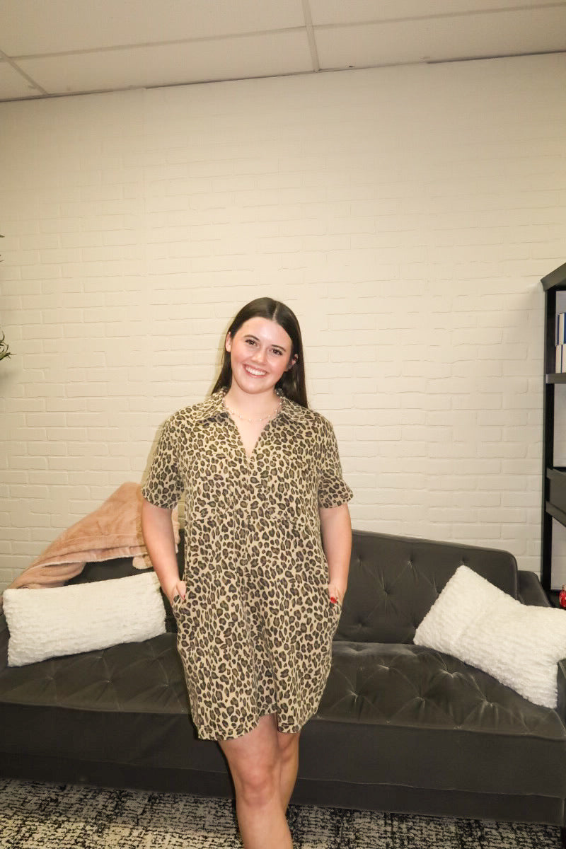 Leopard Denim Dress Kay Marie Boutique Leopard Denim Dress Kay Marie Boutique