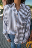 Charcoal Striped Button Down