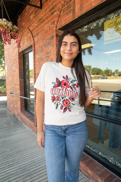 Floral Cardinal Tee