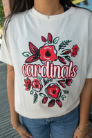 Floral Cardinal Tee