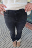 Black High Rise Kick Flare Jeans