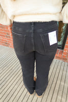 Black High Rise Kick Flare Jeans