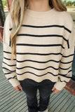 Taupe Black Crop Sweater