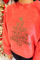 Christmas Tree Ribbed Sweatshirt