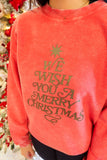 Christmas Tree Ribbed Sweatshirt