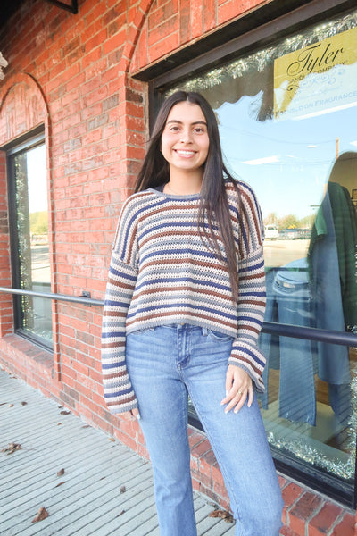 Blueberry Striped Sweater