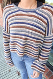 Blueberry Striped Sweater