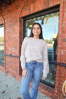 Khaki Striped Sweater