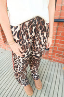 Leopard Pants with Red Trim