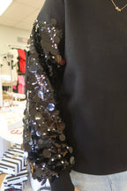 Black Sequined Sweater