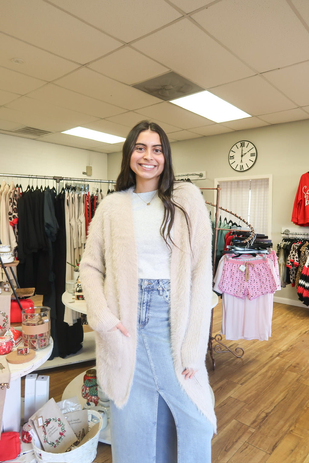 Soft Cream Sweater Cardigan