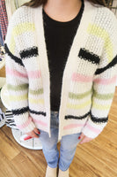 Multi Color Stripe Cardigan