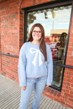 Denim Bow Stitch Sweater