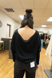 Black Boatneck Top