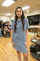 Denim Button Up Shirtdress