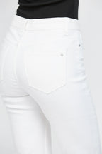 White Mid Rise Straight Jean