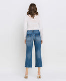 High Rise Crop Utility Straight Jeans