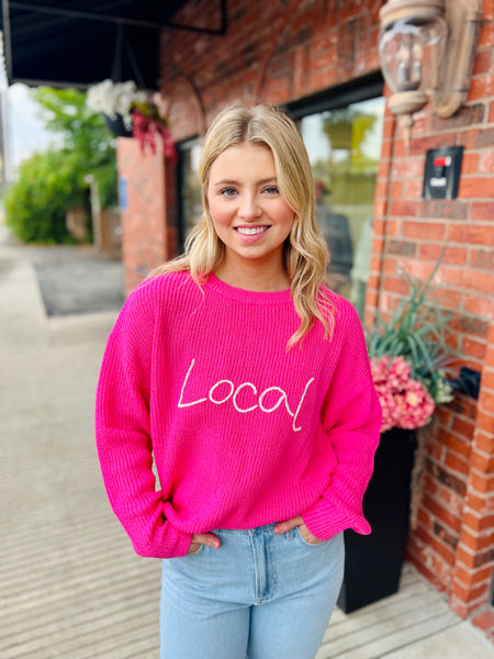 Hot Pink "Local" Sweater