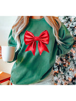 Christmas Red Bow Sweatshirt