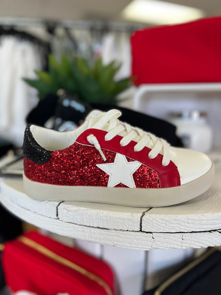 Golden goose red hot sale glitter
