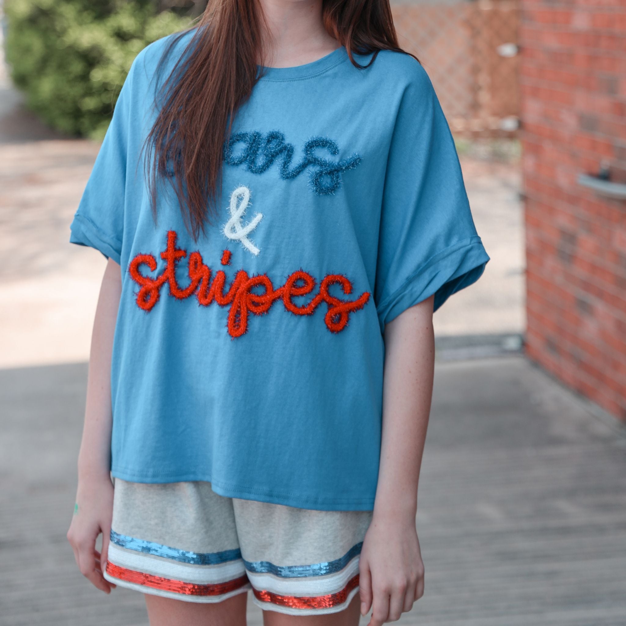 Grey Sequin Wave Shorts