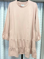 Kristy Sweatshirt Dress - Blush - Kay Marie Boutique