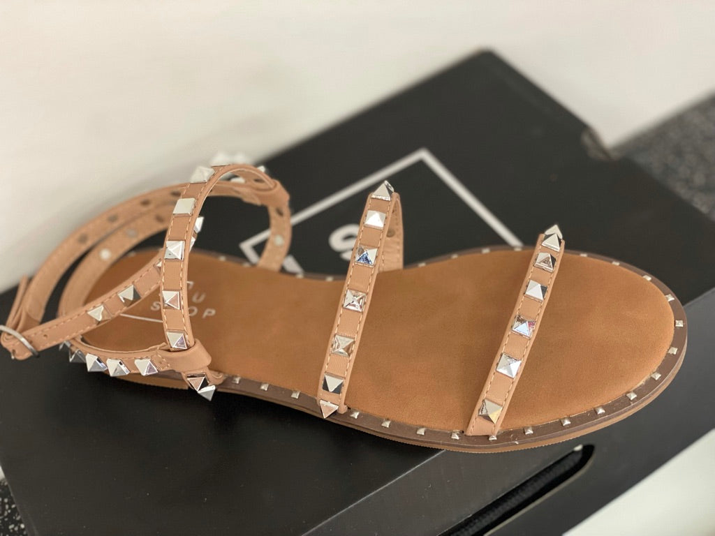 Nude Bimba Sandals - Kay Marie Boutique