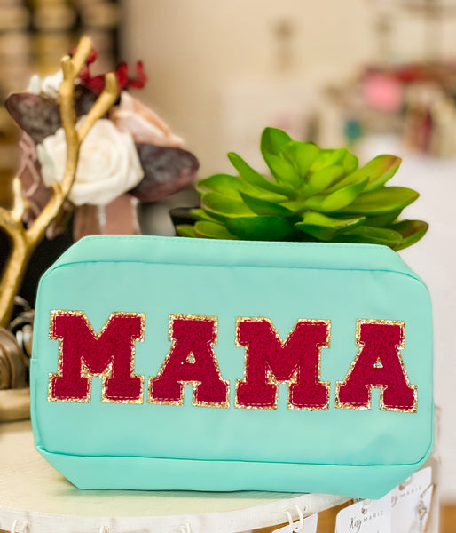 Aqua MAMA Cosmetic Bag - Kay Marie Boutique